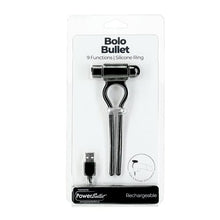 Load image into Gallery viewer, Power Bullet Bolo Penis Ring W/ 2.5in Mini Bullet
