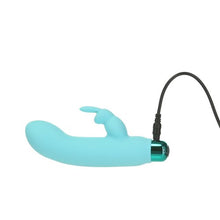 Load image into Gallery viewer, Power Bullet Alices Bunny 4in 10 Function Bullet Teal
