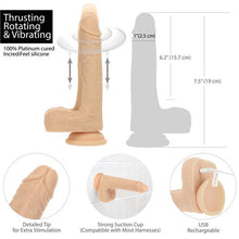 Load image into Gallery viewer, Naked Addiction 7.5 The Freak Vibrating Rotating &amp; Dong Thrusting Vanilla&quot;
