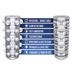 Rize Swich Glow In The Dark Self Lubricating Stroker Clear