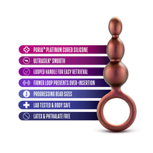 Load image into Gallery viewer, Anal Adventures Matrix Beaded Loop Plug Copper
