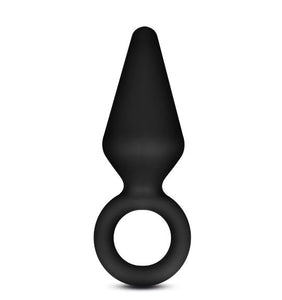 Anal Adventures Platinum Silicone Loop Plug - Small Black