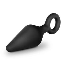 Load image into Gallery viewer, Anal Adventures Platinum Silicone Loop Plug - Small Black
