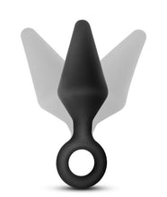 Load image into Gallery viewer, Anal Adventures Platinum Silicone Loop Plug - Small Black
