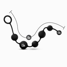 Load image into Gallery viewer, Anal Adventures Platinum Black Silicone Large Anal Beads
