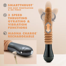 Load image into Gallery viewer, Dr Skin Dr. Arthur Thrusting Gyrating Vibrating Dildo Tan
