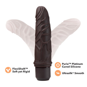 Dr. Skin Silicone Dr. Robert 7 In Vibrating Dildo Brown