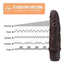 Load image into Gallery viewer, Dr. Skin Silicone Dr. Robert 7 In Vibrating Dildo Brown
