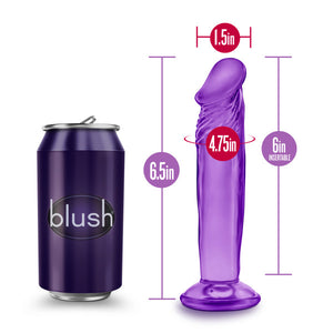 B Yours Sweet N Small 6in Dildo W/ Suction Cup Purple