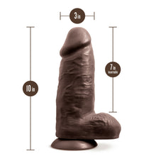 Load image into Gallery viewer, Au Naturel Chub 10in Dildo Chocolate
