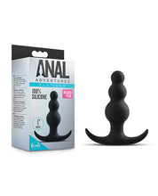 Load image into Gallery viewer, Anal Adventures Platinum Beaded Plug Black
