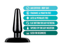 Load image into Gallery viewer, Anal Adventures Basic Anal Plug - Small - Black
