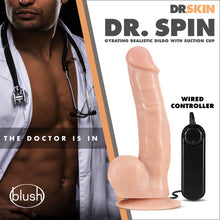 Load image into Gallery viewer, Dr Skin Dr Spin 8in Gyrating Realistic Dildo Vanilla
