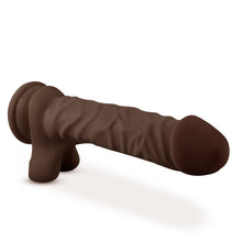 Load image into Gallery viewer, Dr Skin Plus 9in Posable Dildo W/ Balls Chocolate
