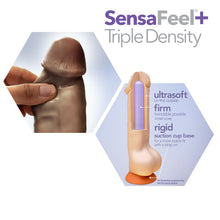 Load image into Gallery viewer, Dr Skin Plus 9in Posable Dildo W/ Balls Chocolate
