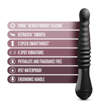Load image into Gallery viewer, Temptasia Lazarus Thrusting Dildo Black
