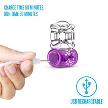 Load image into Gallery viewer, Play With Me Pleaser C-ring Purple Rechargeable

