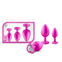 Load image into Gallery viewer, Luxe Bling Plugs Training Kit Pink W/white Gems
