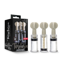 Load image into Gallery viewer, Temptasia Clit &amp; Nipple Twist Suckers Set Of 3 Clear
