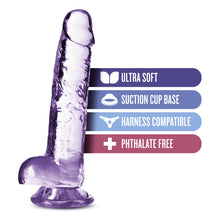 Load image into Gallery viewer, Naturally Yours 7in Amethyst Crystalline Dildo
