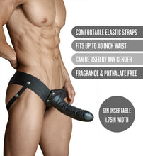 Load image into Gallery viewer, Dr Skin 6in Hollow Strap On Black
