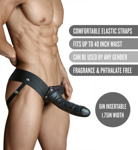 Dr Skin 6in Hollow Strap On Black