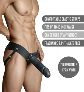 Dr Skin 7in Hollow Strap On Black