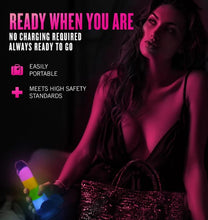 Load image into Gallery viewer, Neo Elite Glow In The Dark Rainbow Rave 6.5 Silicone Dual Density Dildo&quot;
