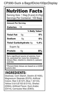 Suck A Bag Of Dicks Display Of 100 .15 Oz Bags