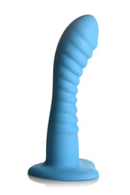 Load image into Gallery viewer, Simply Sweet Ribbed Silicone Dildo Blue

