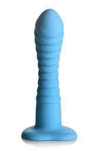 Load image into Gallery viewer, Simply Sweet Ribbed Silicone Dildo Blue
