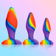 Load image into Gallery viewer, Simply Sweet Rainbow Silicone Butt Plug Set
