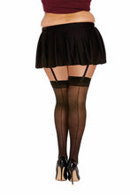 Load image into Gallery viewer, Sheer Thigh High Black Q/s
