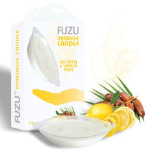 Load image into Gallery viewer, Fuzu Massage Candle Fiji Dates &amp; Lemon Peel 4 Oz

