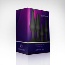 Load image into Gallery viewer, Edonista Alessandra 4pc Anal Plug Set Black
