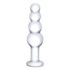 Glas 7.25 Glass Beaded Butt Plug 