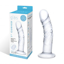 Load image into Gallery viewer, Glas 7 Curved Realistic Glass Dildo W Veins &quot;
