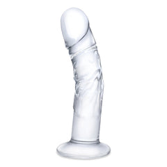 Glas 7 Curved Realistic Glass Dildo W Veins 