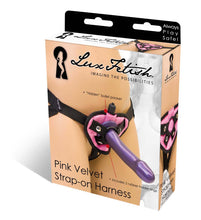 Load image into Gallery viewer, Velvet Knit Strap On Harness Pink
