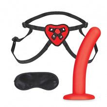 Load image into Gallery viewer, Lux Fetish Red Heart Strap On Harness &amp; 5in Dildo Set
