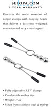 Load image into Gallery viewer, Selopa Beaded Nipple Clamps Silver
