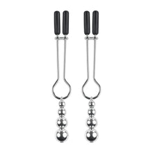 Load image into Gallery viewer, Selopa Beaded Nipple Clamps Silver
