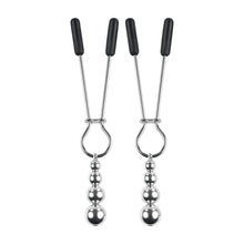Load image into Gallery viewer, Selopa Beaded Nipple Clamps Silver
