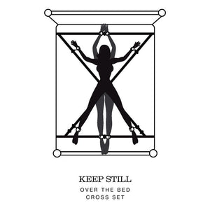 Fifty Shades Keep Still Over The Bed Cross Restraint Silver
