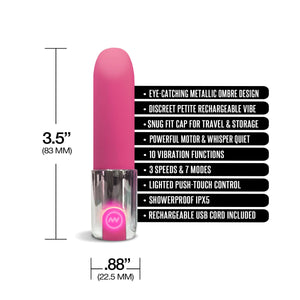 Nixie Lipstick Vibrator Pink Ombre