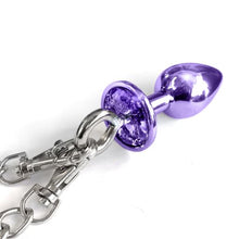 Load image into Gallery viewer, Nixie Metal Plug &amp; Furry Cuff Set Purple Metallic
