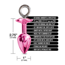 Load image into Gallery viewer, Nixie Metal Plug &amp; Furry Cuff Set Pink Metallic
