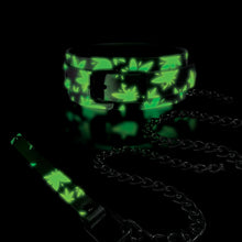 Load image into Gallery viewer, Stoner Vibes Collar/leash Glow In The Dark Chronic Collection

