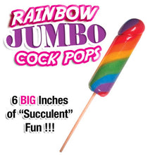 Load image into Gallery viewer, Jumbo Rainbow Cock Pops 6pc Display
