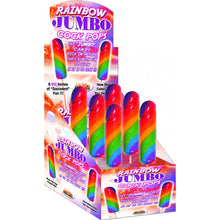 Load image into Gallery viewer, Jumbo Rainbow Cock Pops 6pc Display
